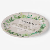 ASSIETTES EN CARTON BAT MITZVAH DE LA BARRE D'ÉTOILES EN ROSE NOIR (Angle)