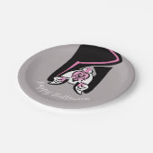 Assiettes En Carton BAT noir graphique -Happy Halloween - Fête (Angle)