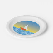 Assiettes En Carton Bateau à eau de pastèque (Angle)