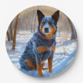 Assiettes En Carton Bateau Australien Laisser neiger Noël (Devant)