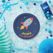 Assiettes En Carton Bateau de Rocket dans des approvisionnements de (Fête)