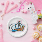 Assiettes En Carton Bateau en train de couler (Fête)