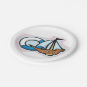 Assiettes En Carton Bateau en train de couler (Angle)