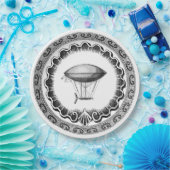 Assiettes En Carton Bateau Steampunk (Fête)