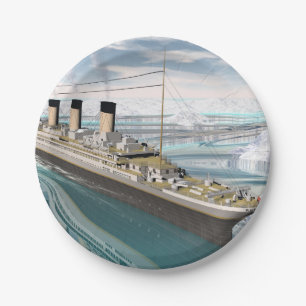 Assiettes En Carton Bateau titanique - 3D rendent