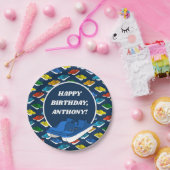 Assiettes En Carton Bateaux à pédales fête d'anniversaire Personnalisé (Fête)