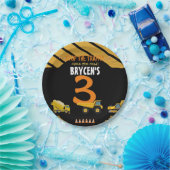 Assiettes En Carton Bâtiment Anniversaire Camion de Camion Papier Plat (Fête)