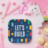 Assiettes En Carton Bâtiment Blocks Boy Birthday (Fête)
