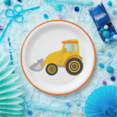 Assiettes En Carton Bâtiment Bulldozer Plaque de papier de fête d'anni (Fête)