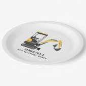 Assiettes En Carton Bâtiment de construction d'excavateur N'importe qu (Angle)