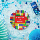 Assiettes En Carton Bâtiments Couleur primaire Anniversaire/Fête du ga (Fête)