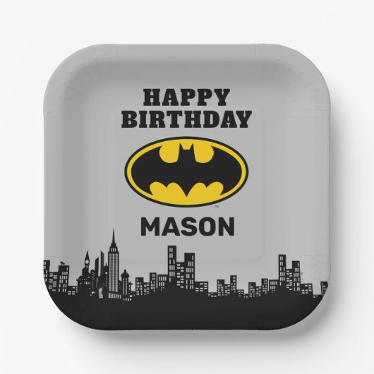 Assiettes En Carton Batman - Gotham City | Anniversaire (Recto)