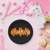 Assiettes En Carton Batman| Logo saisonnier orange (Fête)