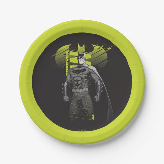 Assiettes En Carton Batman Power Up Caractère Art (Devant)
