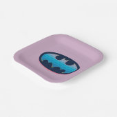 Assiettes En Carton Batman | Symbole rose et bleu (Angulaire)