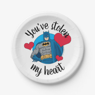 Assiettes En Carton Batman Valentine Vous avez volé mon coeur