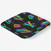 Assiettes En Carton Bâton Neon Llow Motif sans couture ID923 (Angulaire)