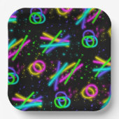 Assiettes En Carton Bâton Neon Llow Motif sans couture ID923 (Recto)