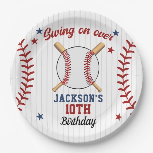 Assiettes En Carton "Batter Up – Baseball Theme Party for Boys (Devant)