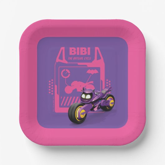 Assiettes En Carton Batwheel™ Bibi - Le cycle Batgirl (Recto)