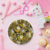 Assiettes En Carton Baubles de Noël d'or (Fête)