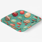 Assiettes En Carton Baubles de Noël rétro gros (Angulaire)