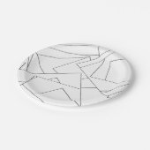 Assiettes En Carton Bauhaus moderne et design géométrique noir et blan (Angle)