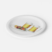 Assiettes En Carton BBQ brochettes et biscuits d'été de bière (Angle)