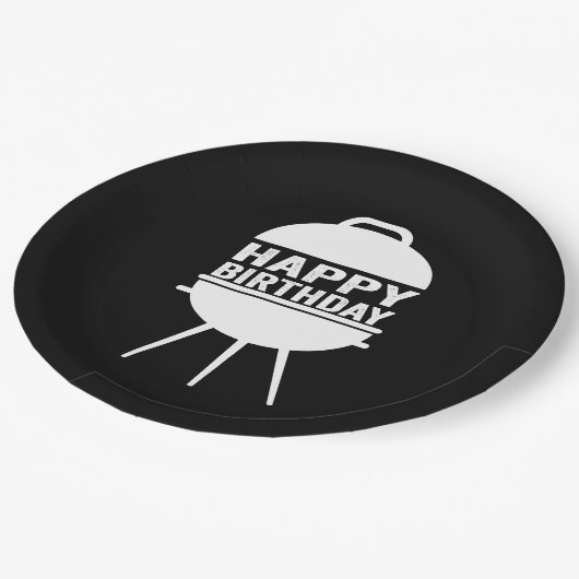 Assiettes En Carton BBQ Chillin et plats de Grillin (Angle)