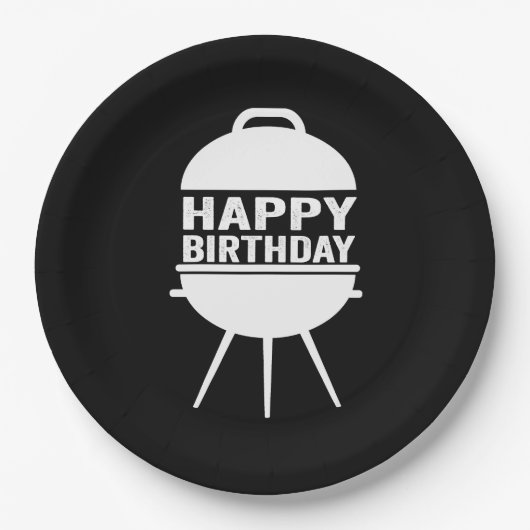 Assiettes En Carton BBQ Chillin et plats de Grillin (Devant)