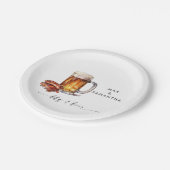 Assiettes En Carton BBQ et bière personnalisés (Angle)