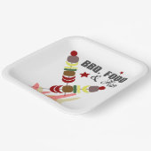 Assiettes En Carton BBQ Fête des pères papa grand-père cuisine (Angulaire)