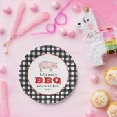 Assiettes En Carton BBQ Pig Pickin' Party, Pique-nique de famille (Fête)