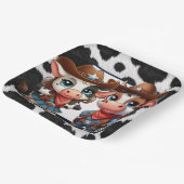 Assiettes En Carton BBQ rustique (Angulaire)