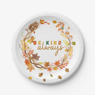 Assiettes En Carton Be Kind Always Women Men Kids Letter Motivation