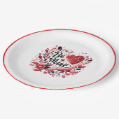 Assiettes En Carton Be Mine Paper Plate (Angle)