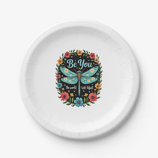 Assiettes En Carton Be You The World Will Adjust - Dragonfly (1) (Devant)