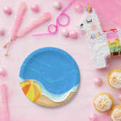 Assiettes En Carton Beach-ball À La Plage (Fête)