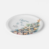 Assiettes En Carton Beach Christmas (Angle)