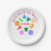 Assiettes En Carton Beach Creatures (Devant)