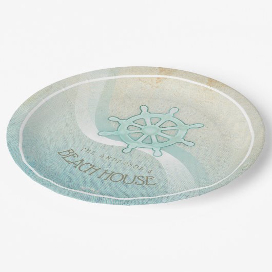 Assiettes En Carton Beach House (Angle)