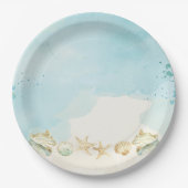 Assiettes En Carton Beach Ocean Destination Mariage Mariage Naissance (Devant)