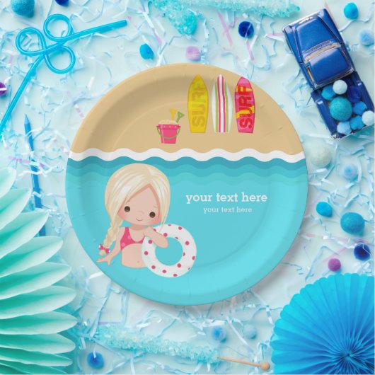 Assiettes En Carton beach party (Fête)