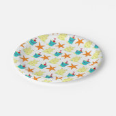Assiettes En Carton Beach Party Sandcastle Starfish Sand Bucket (Angle)