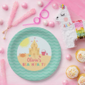 Assiettes En Carton Beach Party Summer Château de sable Anniversaire (Fête)