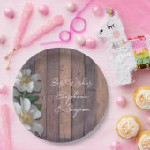 Assiettes En Carton Beach Rose Wood Look Party (Fête)