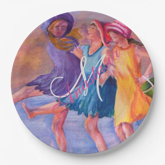 ASSIETTES EN CARTON BEACH TIME FILFRIENDS MONOGRAM PARTI (Devant)