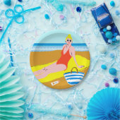 Assiettes En Carton Beachy Keen - Jaune (Fête)