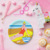 Assiettes En Carton Beachy Keen - Jaune (Fête)