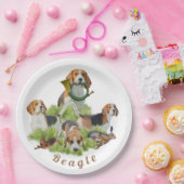 Assiettes En Carton Beagle (Fête)